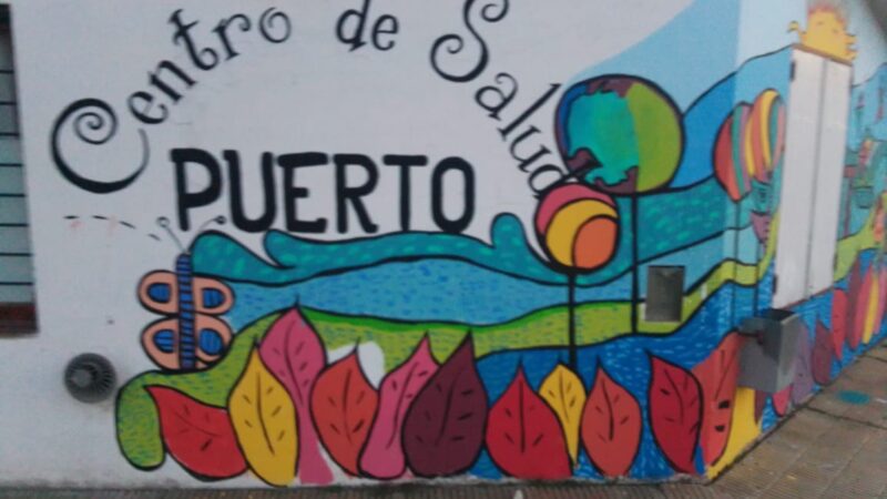 Se terminó de pintar el mural que identifica al CAPS Puerto